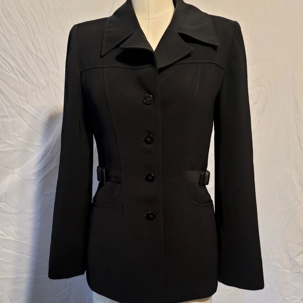 Le Chateau Women's Black Coat Blazer Size 8 Buttons